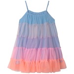 BILLIEBLUSH colorful dress with straps and ruffles.