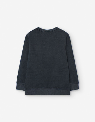 LOSAN sweatshirt in dark gray with a round neck.