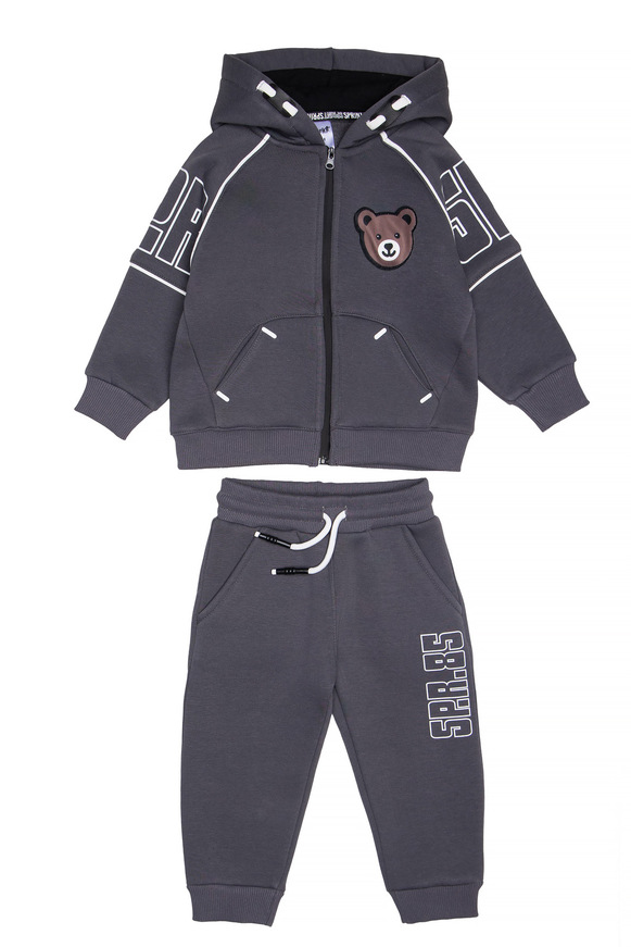 Σετ φόρμας SPRINT με ζακέτα σε σκούρο γκρι χρώμα.
