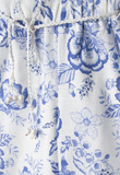 Σετ παντελόνα ΕΒΙΤΑ σε λευκό χρώμα με floral print και ασορτί τσαντάκι.