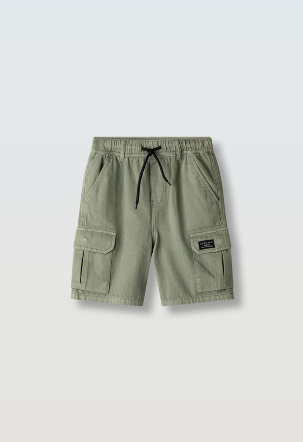 Βερμούδα cargo HASHTAG σε χρώμα χακί.