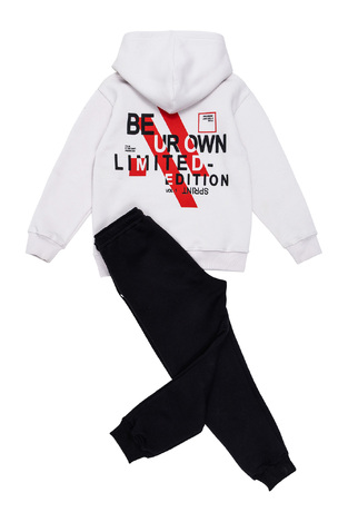 SPRINT tracksuit set in ice gray with black.
