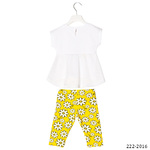 Set of SPRINT leggings, blouse with perforated fabric and leggings with flowers.