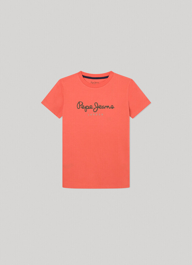 Μπλούζα PEPE JEANS σε πορτοκαλί χρώμα με τύπωμα.