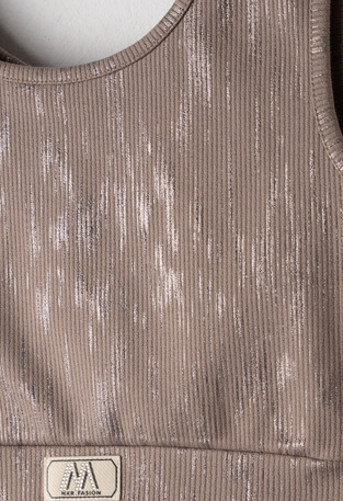 Σετ παντελόνα ριπ ΕΒΙΤΑ σε χρώμα καφέ.