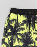 Μαγιό βερμούδα LOSAN με τύπωμα φοίνικες σε χρώμα λάιμ.