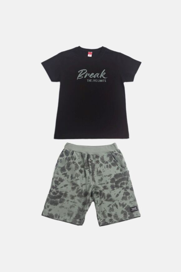Set of shorts JOYCE in black color with special print.