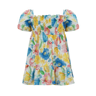 Φόρεμα λινό Lapin House με floral τύπωμα.