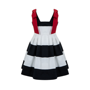 Φόρεμα Lapin House ριγέ σε λευκό-σκούρο μπλε χρώμα.