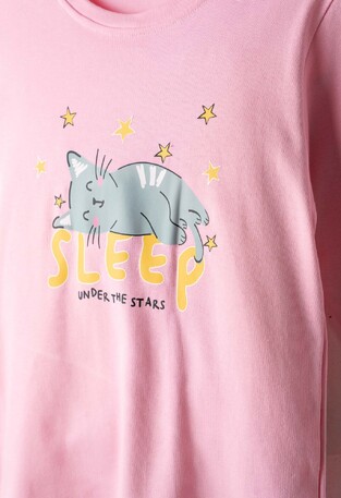 HOMMIES pajamas with matching sleep mask in pink.