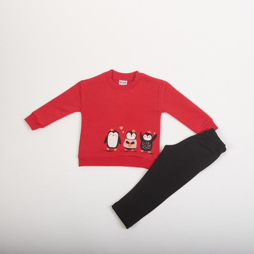 Σετ κολάν TRAX σε κόκκινο-μαύρο χρώμα.