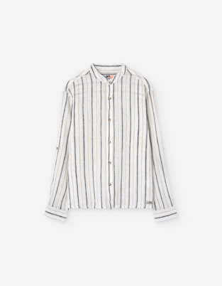 LOSAN linen shirt in off-white color.