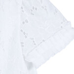 Φόρεμα LAPIN HOUSE σε λευκό χρώμα με κιπούρ ύφασμα.