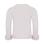 LAPIN HOUSE blouse in confetti pink color with cute tulle ruffles on the sleeves.