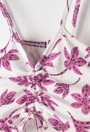 Σετ παντελόνα ΕΒΙΤΑ εμπριμέ σε χρώμα εκρού απαλό.