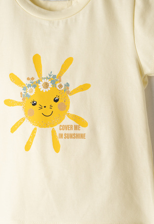 EVITA leggings set in yellow with matching bag.