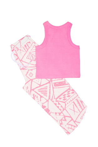 Εποχιακό σετ φόρμας SPRINT σε ροζ χρώμα με το λογότυπο "DO WHAT MAKES YOU HAPPY".
