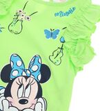 Cotton T-Shirt ORIGINAL MARINES in green color, with MINNIE MOUSE print.