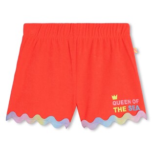BILLIEBLUSH towel shorts in coral color.