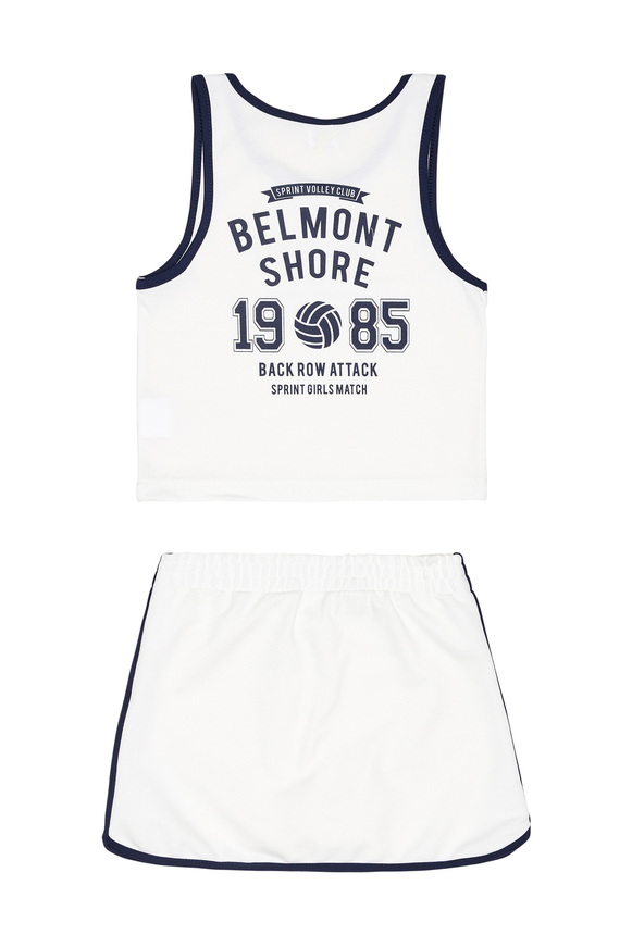 Set of SPRINT shorts with a skirt look in off-white color.