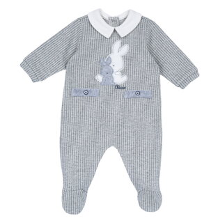 CHICCO sweatshirt in gray with an all over knitted design.