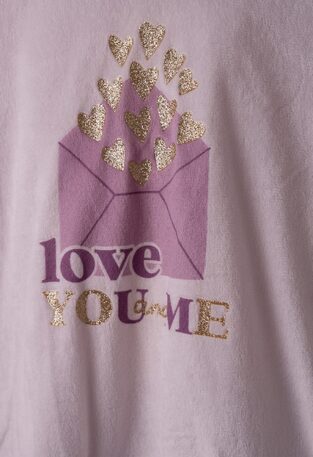HOMMIES velvet pajamas in lilac-blue color.