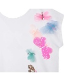 Short BILLIEBLUSH blouse in white color with butterflies.