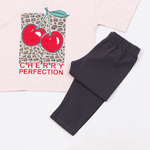 Σετ κολάν ΤRAX σε ροζ με μαύρο χρώμα.