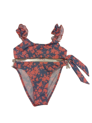CROOLita bikini swimsuit in dark blue with pink.