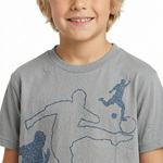 Σετ σορτς TRAX σε χρώμα γκρι με μπλε ραφ.