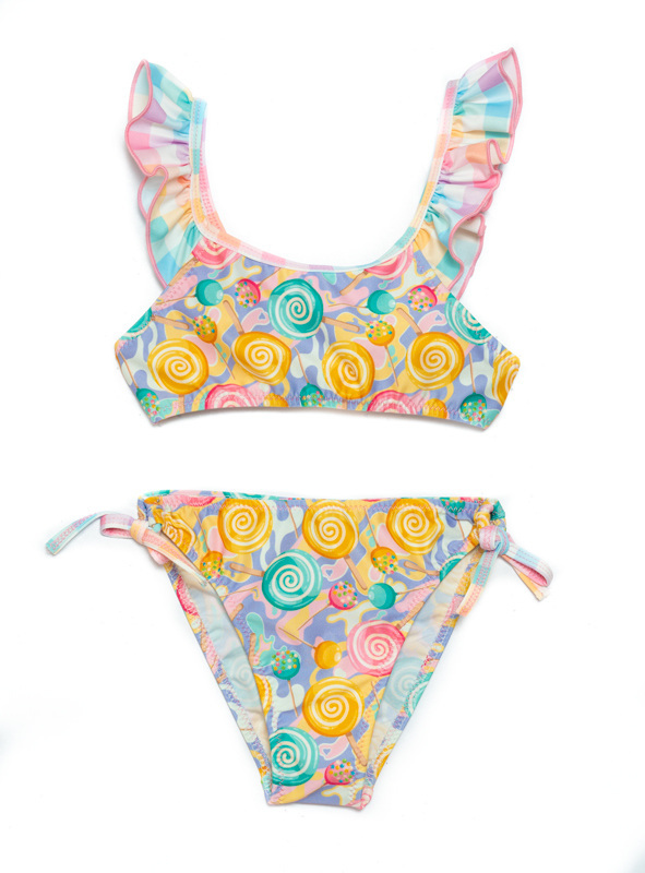 TORTUE bikini swimsuit with lollipop print.