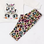 Σετ κολάν TRAX σε εκρού χρώμα με animal print.