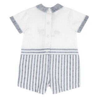 Φορμάκι CHICCO σε χρώμα λευκό με μπλε και γιακαδάκι.