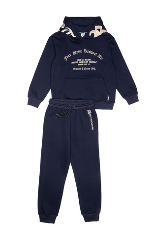 Σετ φόρμας Sprint με ενσωματωμένη κουκούλα σε μπλε σκούρο χρώμα.