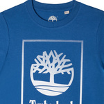 T-shirt TIMBERLAND σε μπλε ρουά χρώμα με τύπωμα.