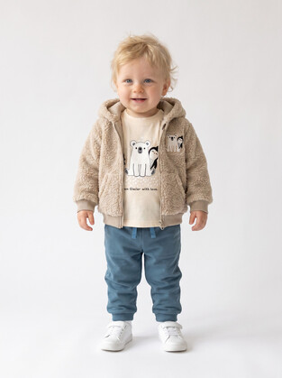 TRAX 3-piece tracksuit set with fur jacket.