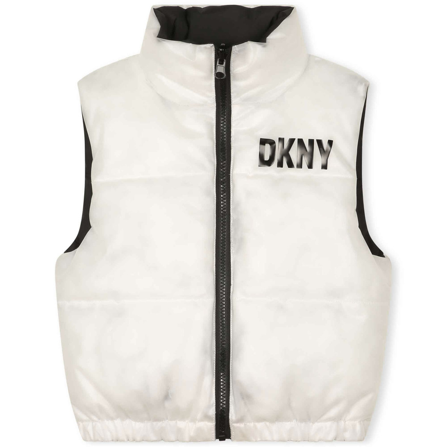 Sleeveless jacket D.K.N.Y. double-sided with the "MAKE IT YOURS" logo.