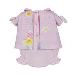 LAPIN HOUSE bodysuit in pink color with bows.