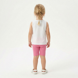 TRAX leggings set in white and pink.