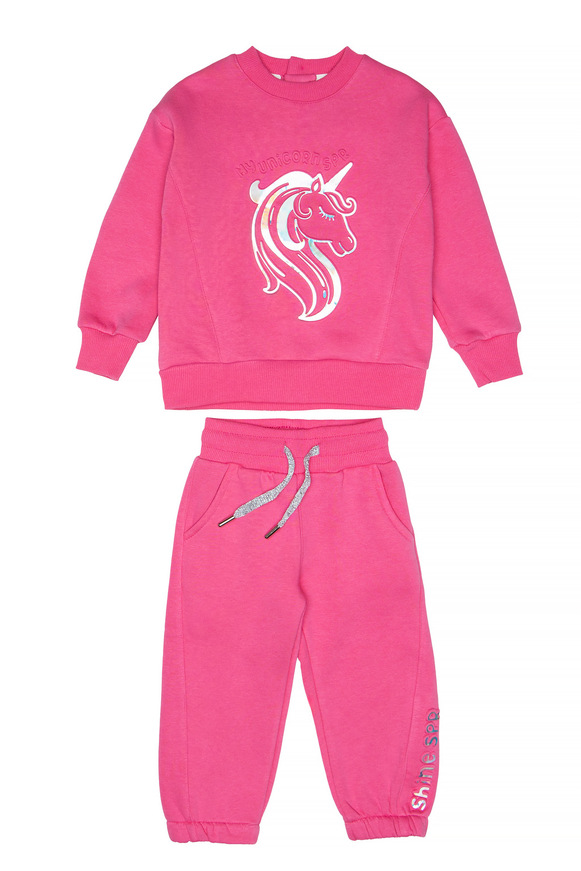 Σετ φόρμα SPRINT με λαιμόκοψη σε φούξια χρώμα.