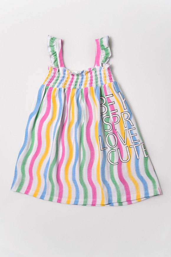 SPRINT colorful print halter dress.