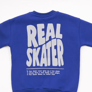Σετ φόρμας TRAX σε μπλε ρουά χρώμα με λογότυπο "REAL SKATER".
