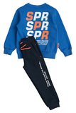 SPRINT tracksuit set in roux blue with a round neck.
