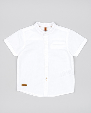 LOSAN linen shirt in white.
