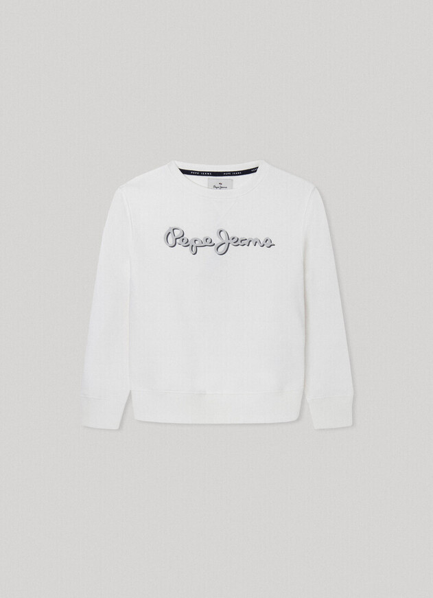 PEPE JEANS sweatshirt in off-white color.