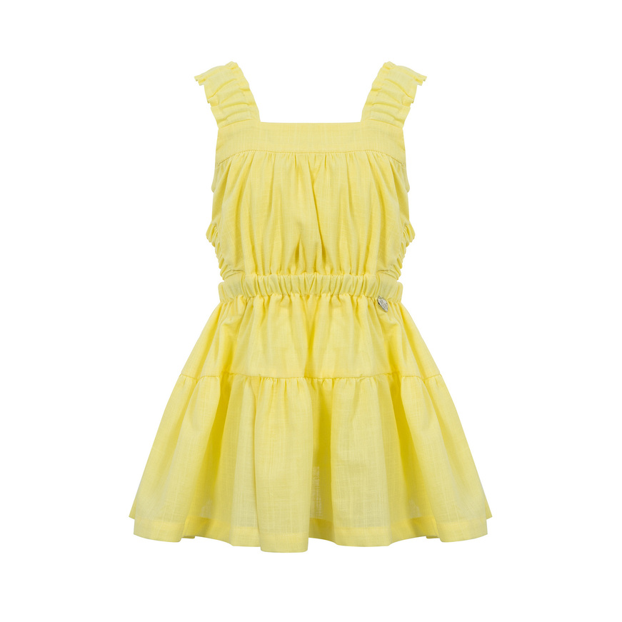 Φόρεμα λινό LAPIN HOUSE σε χρώμα κίτρινο.