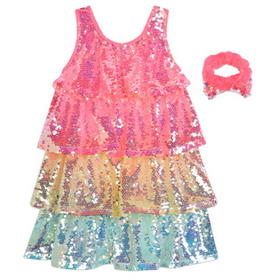 BILLIEBLUSH colorful sequin dress.