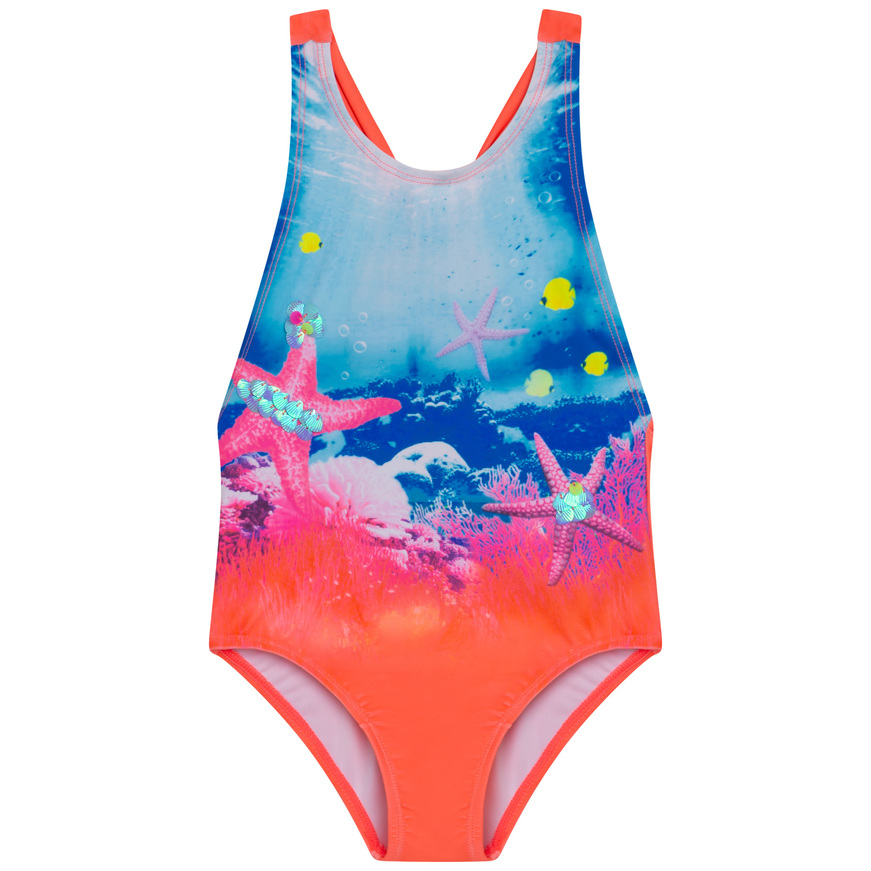 BILLIEBLUSH one-piece swimsuit with bottom print.