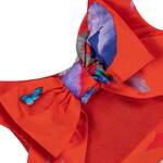 Φόρεμα LAPIN HOUSE σε κοραλί χρώμα με τύπωμα εξωτικών λουλουδιών και πουλιών.