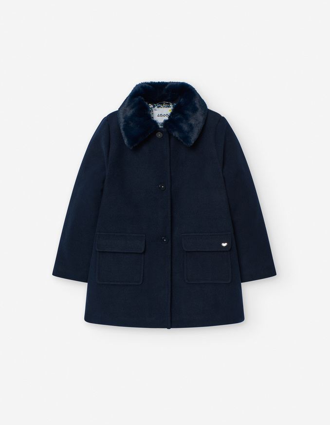 Παλτό LOSAN σε μπλε σκούρο χρώμα.